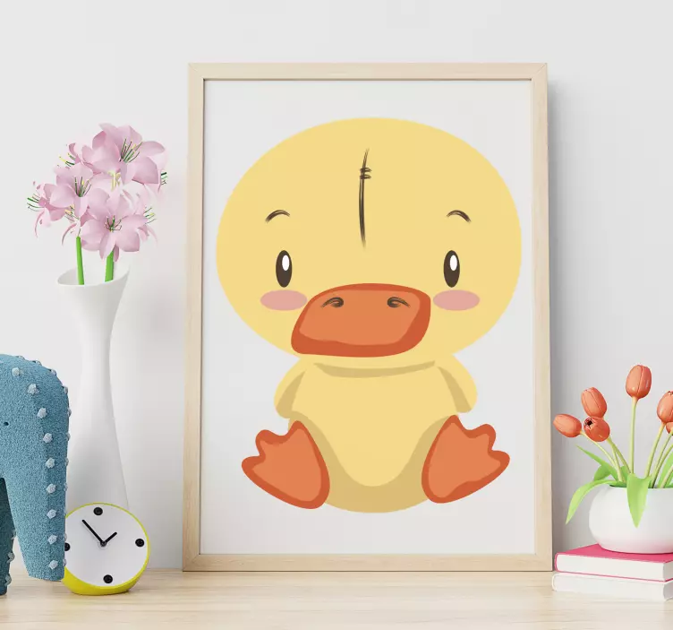 Cute Duckling Illustration wall stickers for kid - TenStickers