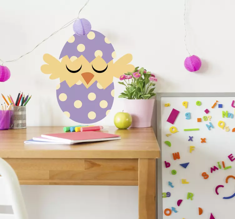 Cute Egg Bird pet wall art - TenStickers