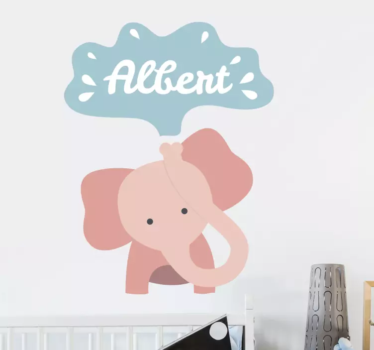 Cute Elephant Design wall sticker - TenStickers