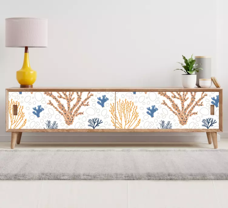 Cute seabed furniture sticker - TenStickers