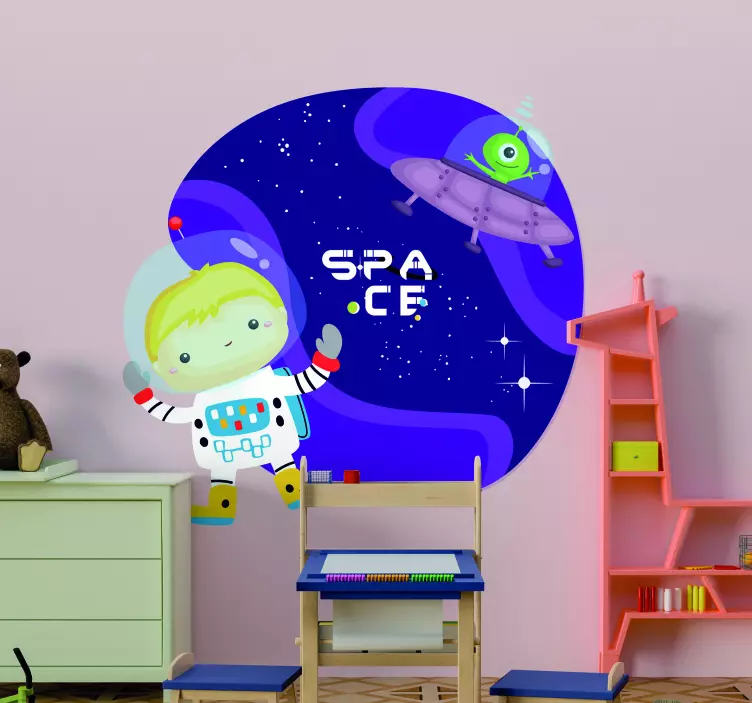 Cute Space Adventure wall stickers for kid - TenStickers