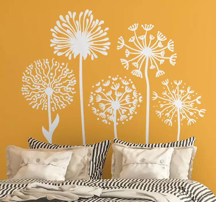 Decoration wall sticker dandelion flower set - TenStickers