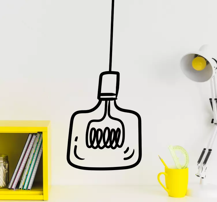 Decoration wall sticker stylish hanging lamp - TenStickers