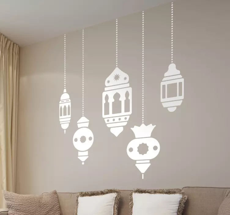 Decorative Arabic Lamps Sticker - TenStickers