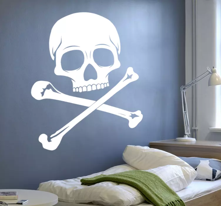 Decorative Skull Sticker - TenStickers