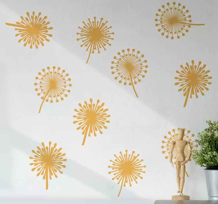 Different types of dandelion flower sticker - TenStickers