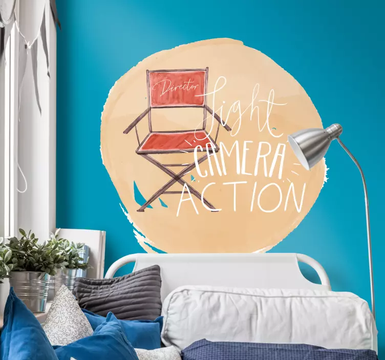 Directing Light Camera Action wall sticker - TenStickers