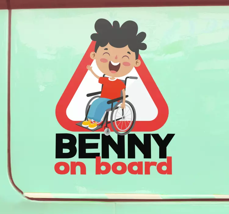 Disabled kid baby on board sticker - TenStickers