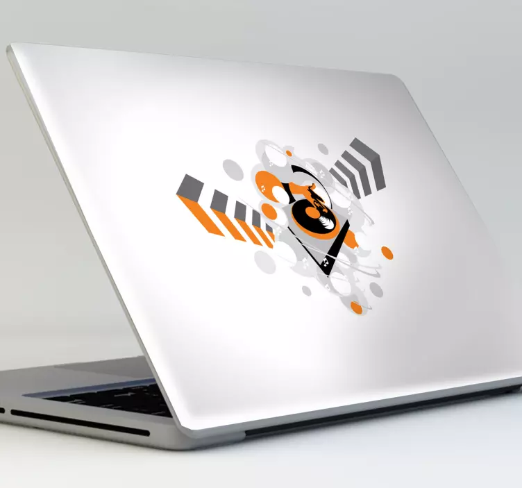 Dj tableboard laptop sticker - TenStickers