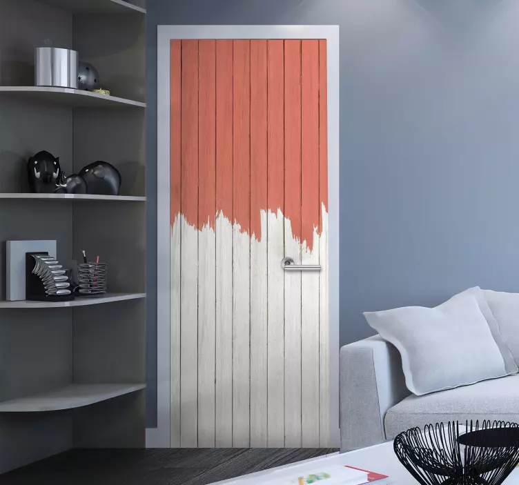 Door sticker with two-tone painted finish - TenStickers