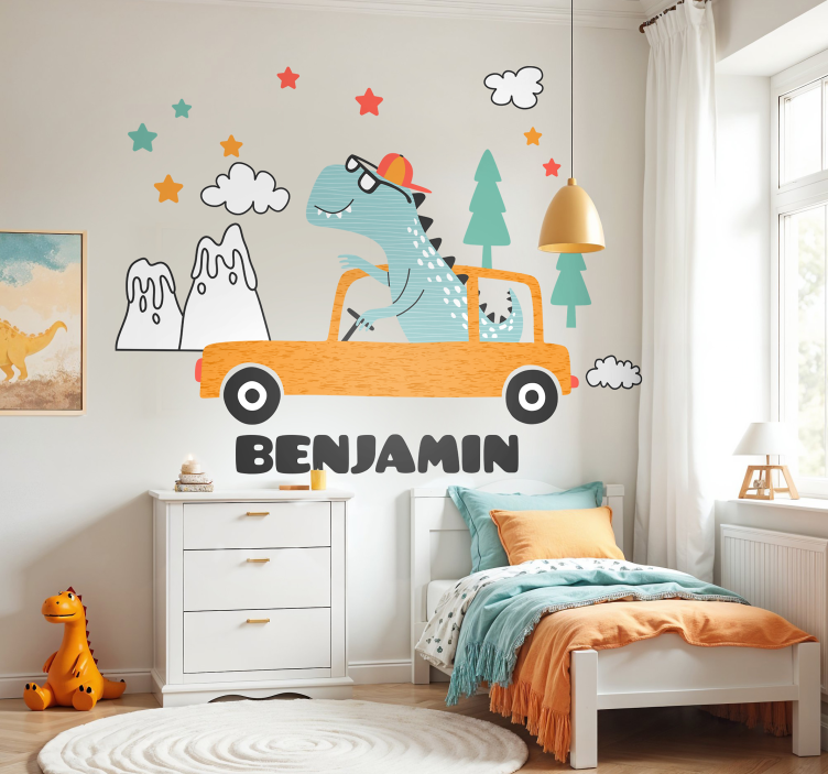 Driving a car wall sticker - TenStickers