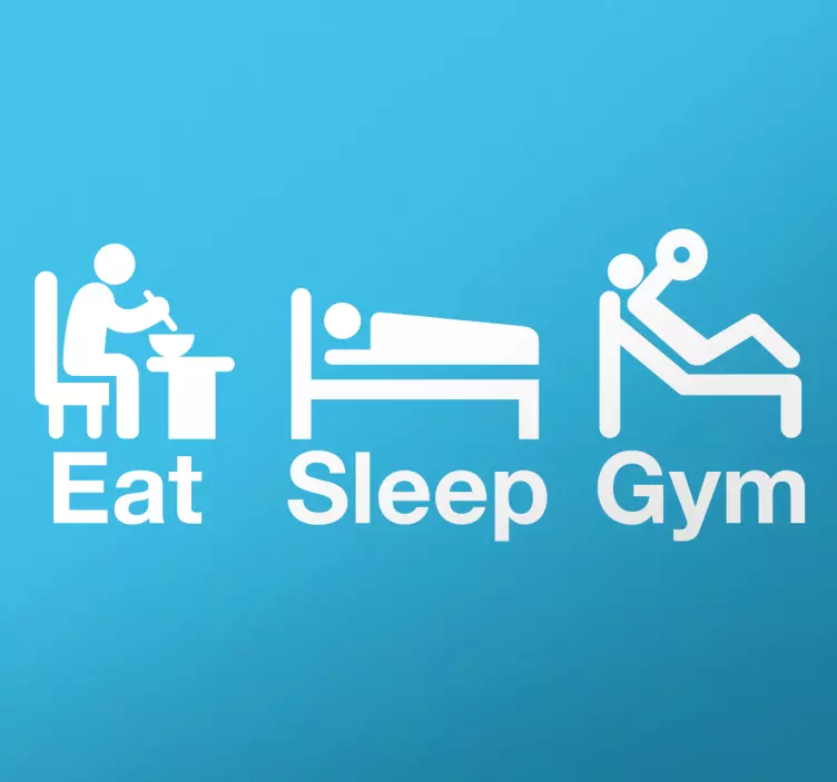 Eat Sleep Gym Wallsticker - TenStickers