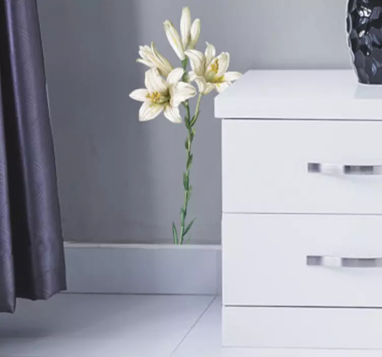 Elegant Lily Arrangement wall sticker - TenStickers