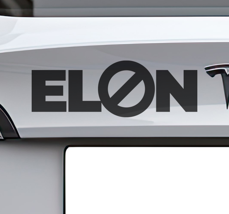 Elon no car sticker - TenStickers