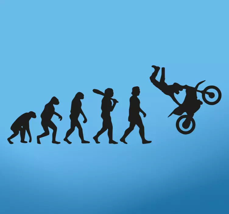 Evolution of Motocross extreme sports sticker - TenStickers