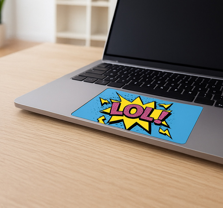 Explosive pattern with name Touchpad sticker - TenStickers