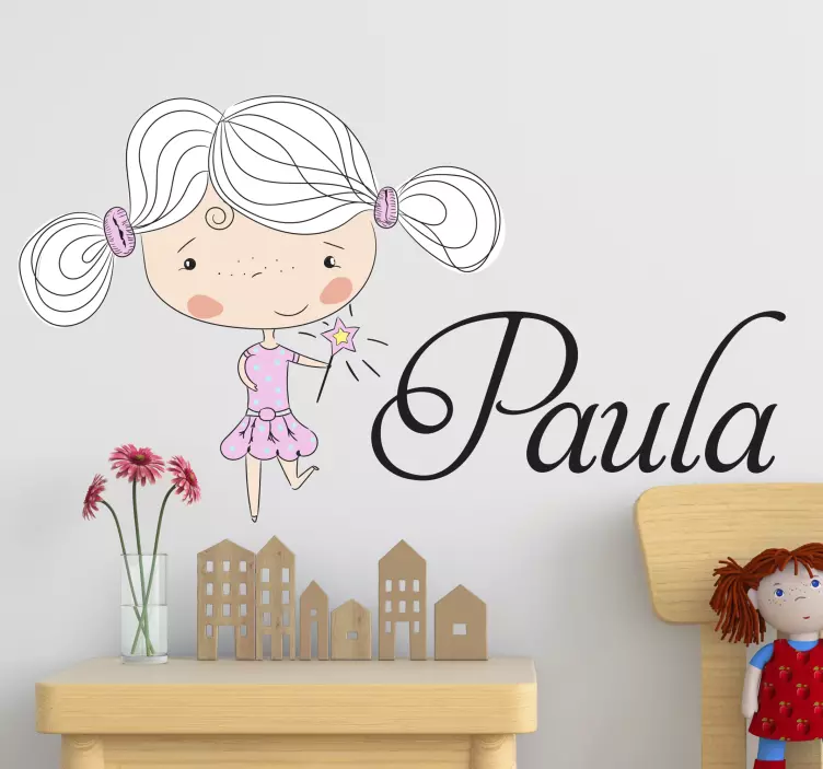 Fairy Customisable Wall Sticker - TenStickers