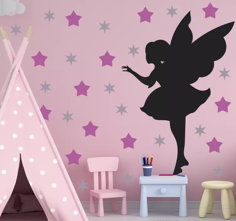 Fairy Silhouette fantasy decal - TenStickers