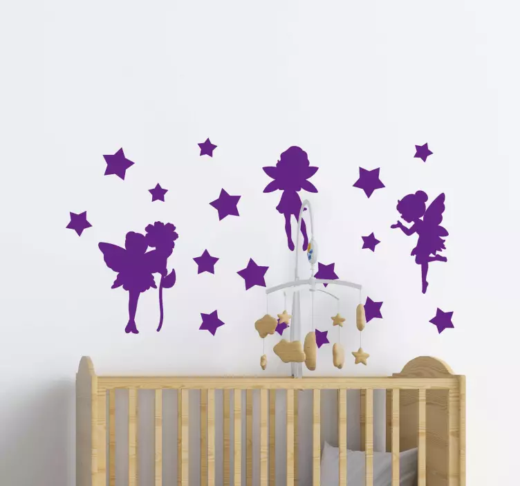 Fairy Star Silhouettes fantasy decal - TenStickers