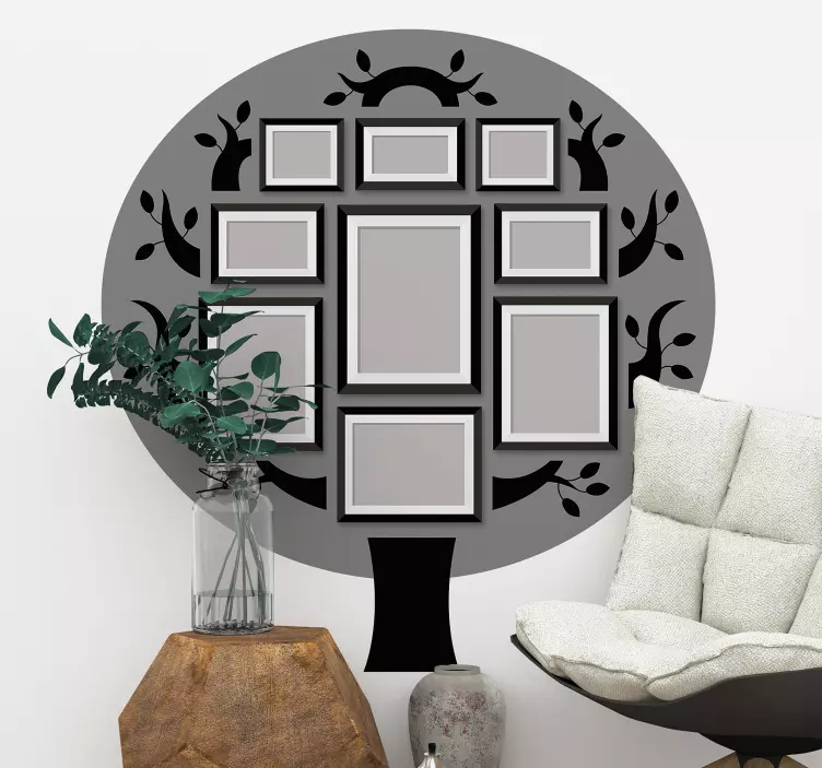 Family Tree Display wall sticker frame - TenStickers