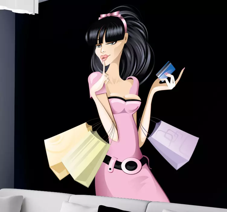 Fashion Young Lady Sticker - TenStickers