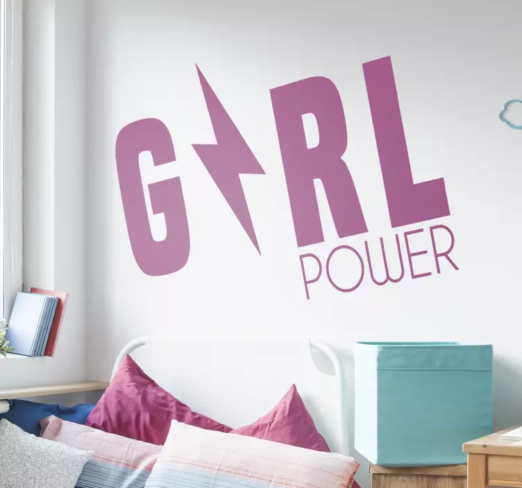 Feminist Girl power motivational wall sticker - TenStickers