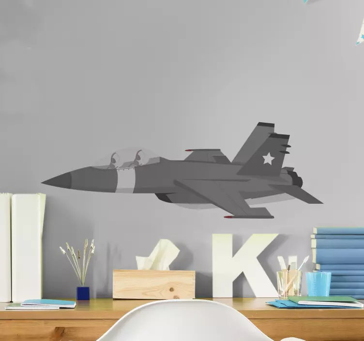 Fighter jet design vehicle sticker - TenStickers