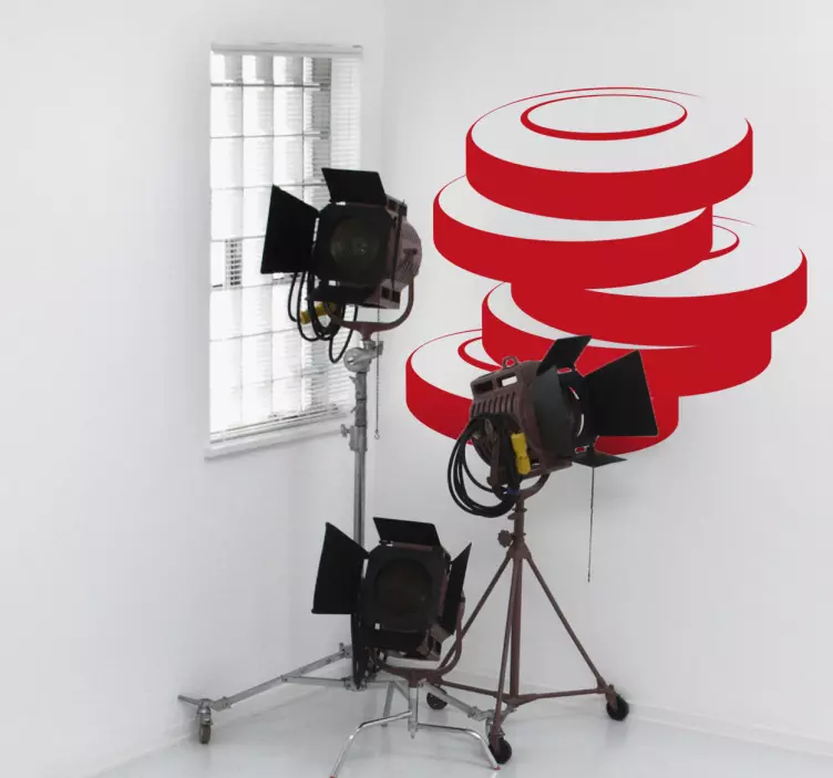 Film Tapes Stacked Wall Sticker - TenStickers