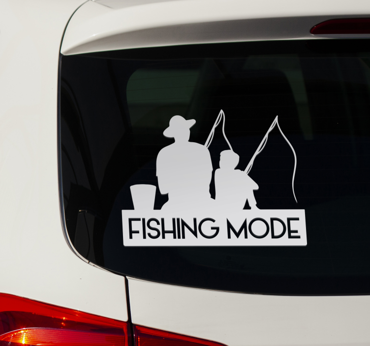 Fishermen fishing mode car sticker - TenStickers