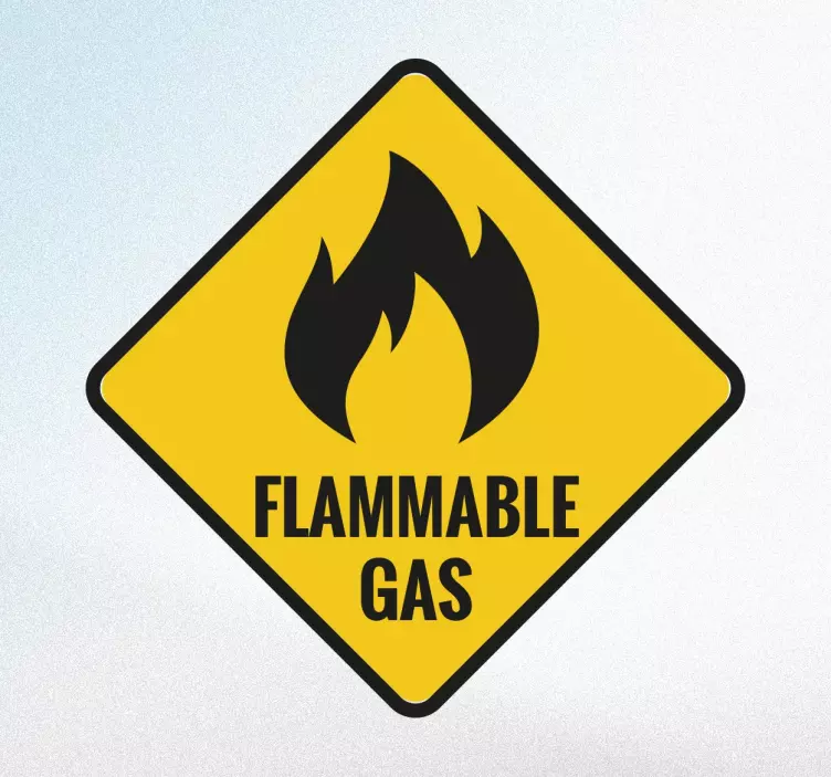 Flammable Gas Wall Sticker - TenStickers