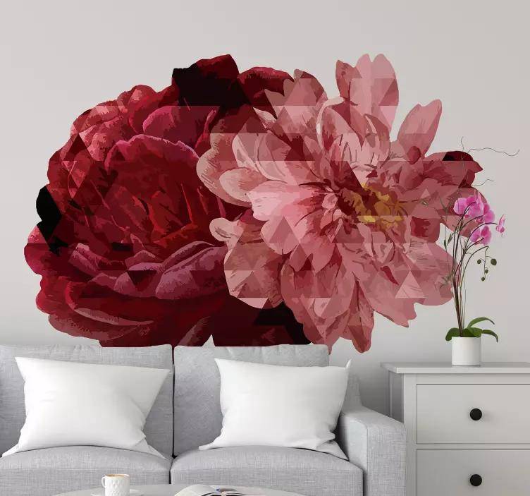 Floral Contemporary Artwork decoration wall sticker - TenStickers