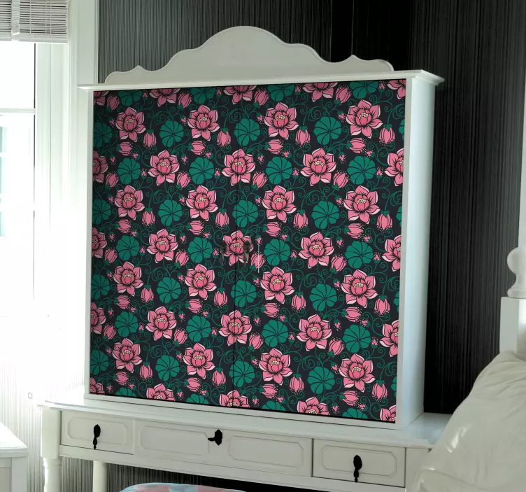 Floral vines furniture sticker - TenStickers