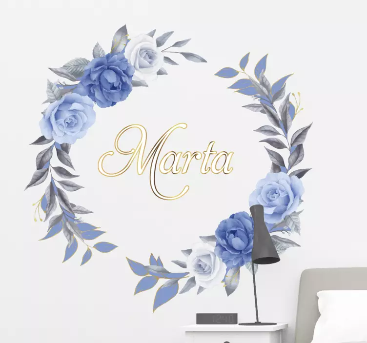 Floral wall sticker custom floral design - TenStickers