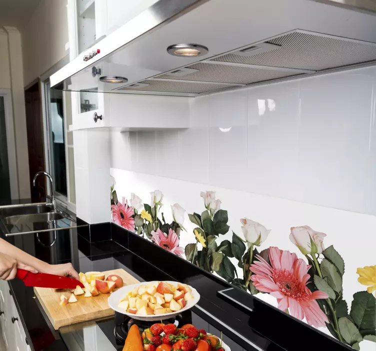 Wall sticker flowers for kitchen - TenStickers