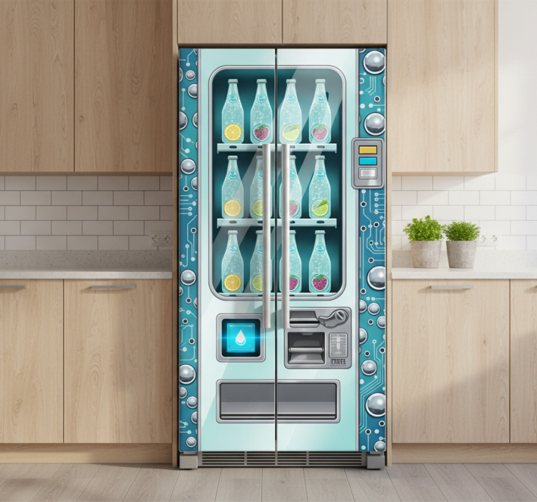 Fridge sticker sparkling water vending machine - TenStickers