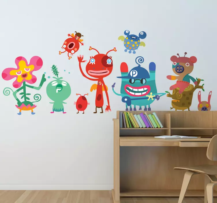 Friendly Monsters Kids Decal - TenStickers