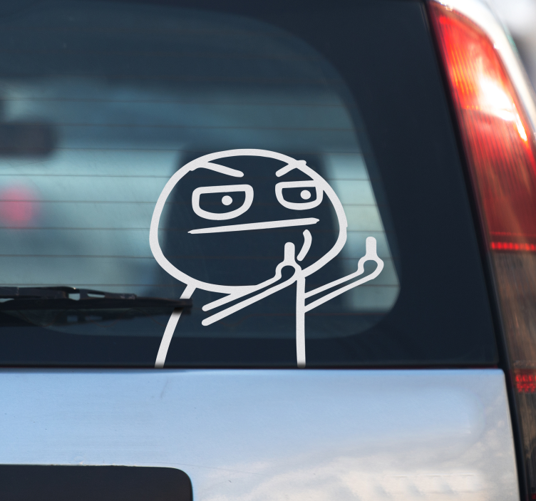 Fun design to show fingers car sticker - TenStickers
