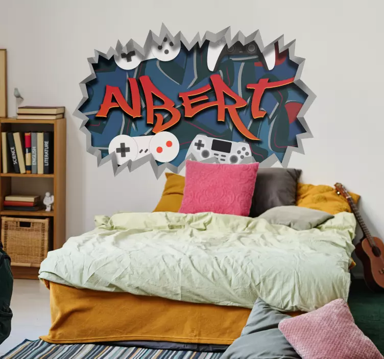 gamer graffiti teenage wall decals - TenStickers