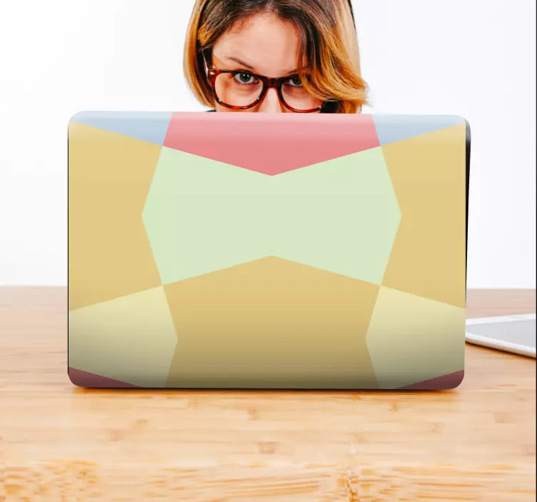 Geometric Color Block laptop skin - TenStickers