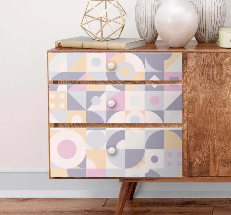 Geometric Multicolor Pattern object sticker - TenStickers