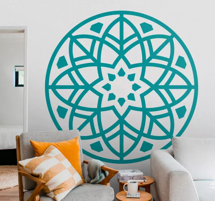 Geometric wall sticker geometric circular design - TenStickers