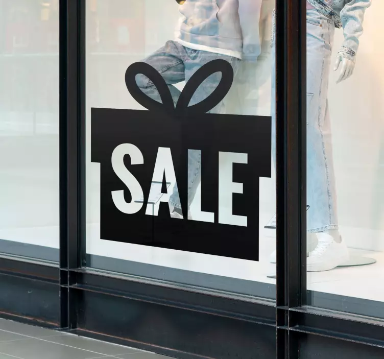 Gift box sale design stickers - TenStickers