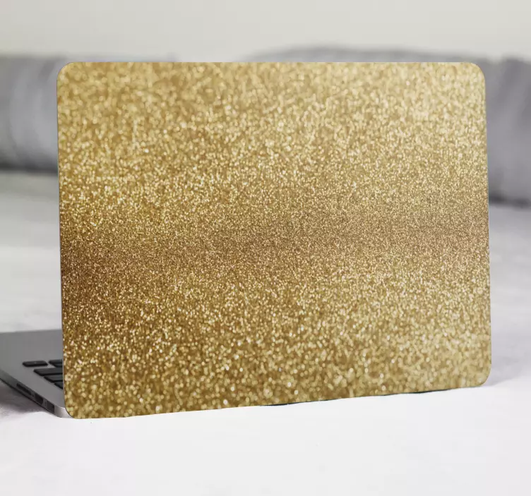 Gold glitters laptop skins - TenStickers