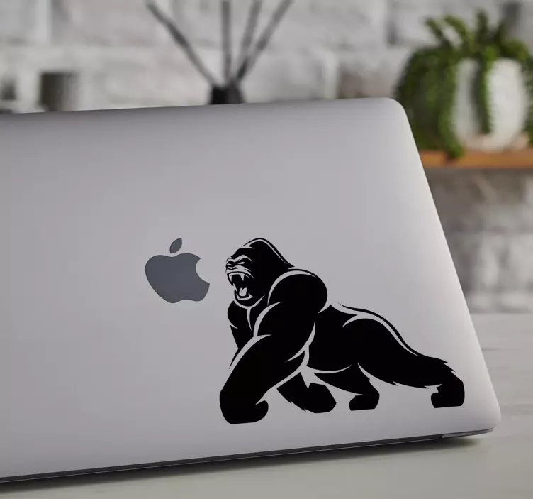 gorilla Laptop decal - TenStickers