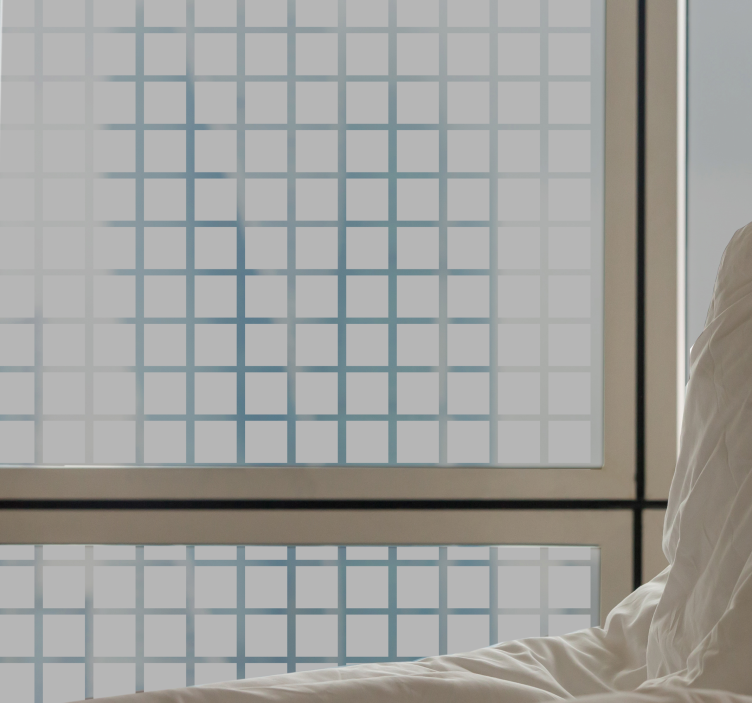Gray squares scale window film - TenStickers