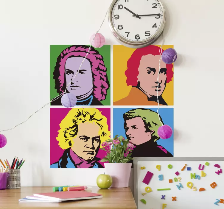 Great authors classical music music sticker - TenStickers
