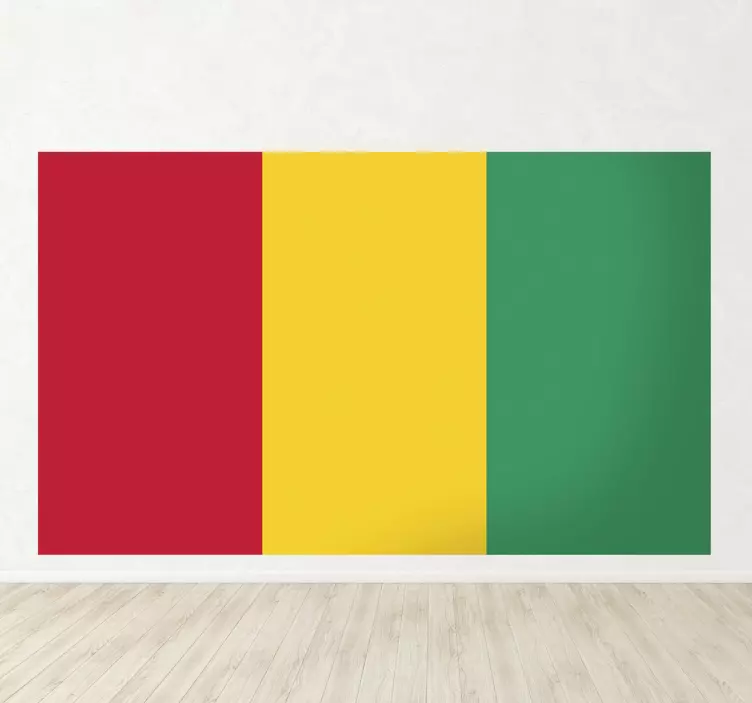 Guinea National Colors flag sticker - TenStickers