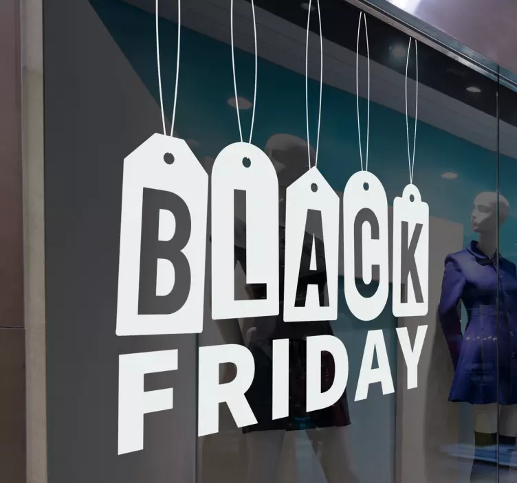 Hanging Black Friday sale sticker - TenStickers