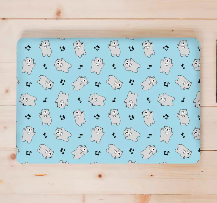 Happy Polar Bears laptop skin - TenStickers