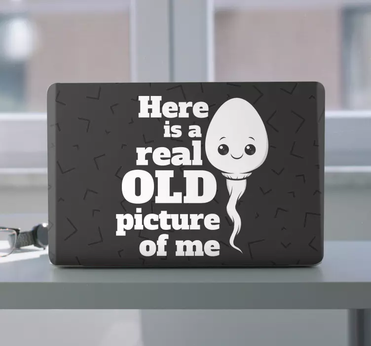 Happy Sperm Cartoon laptop skin - TenStickers